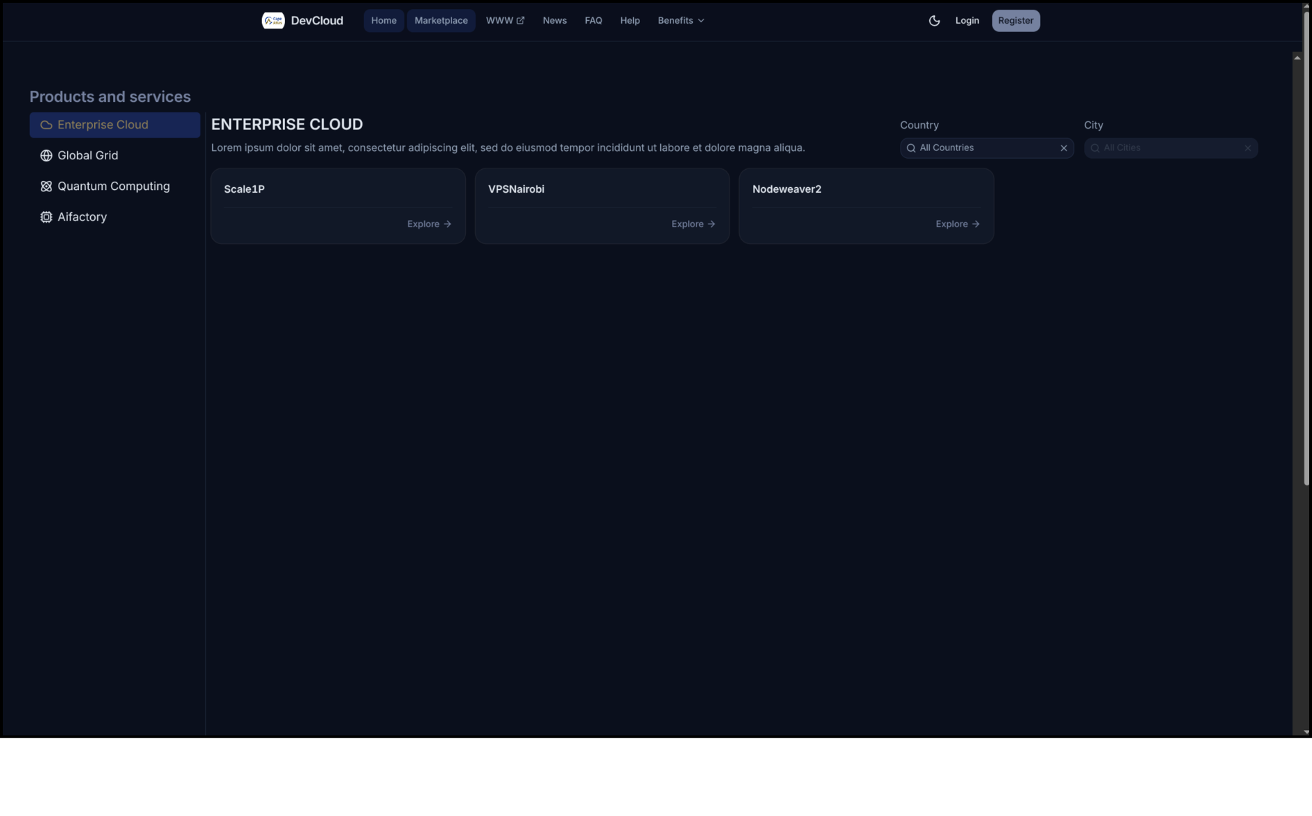 Products and Services in the Customer Portal