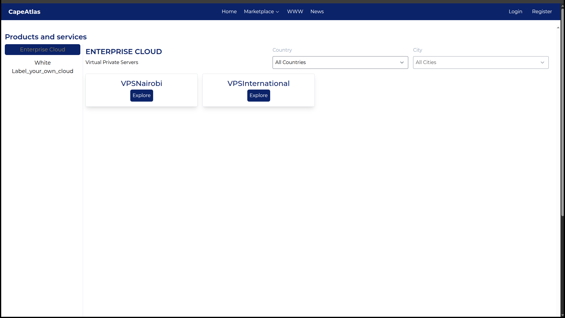 Products and Services in the Customer Portal